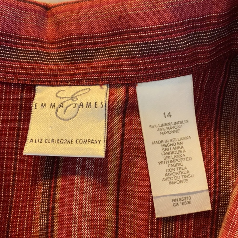 Emma James Red Striped Pantsuit - Picture 4 of 10